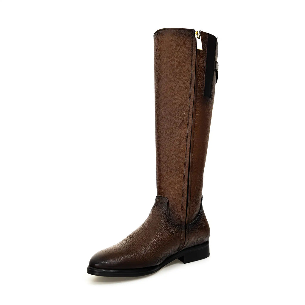 Bota Cuadra Mujer Piel Venado Ecuestre Café 08TVNTO Original