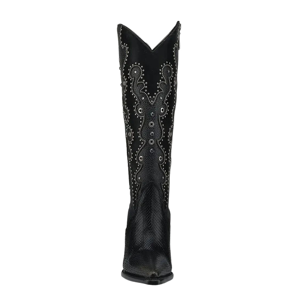 Botas Cuadra Dama Piel de Pitón Original con Cristal 4I14PH