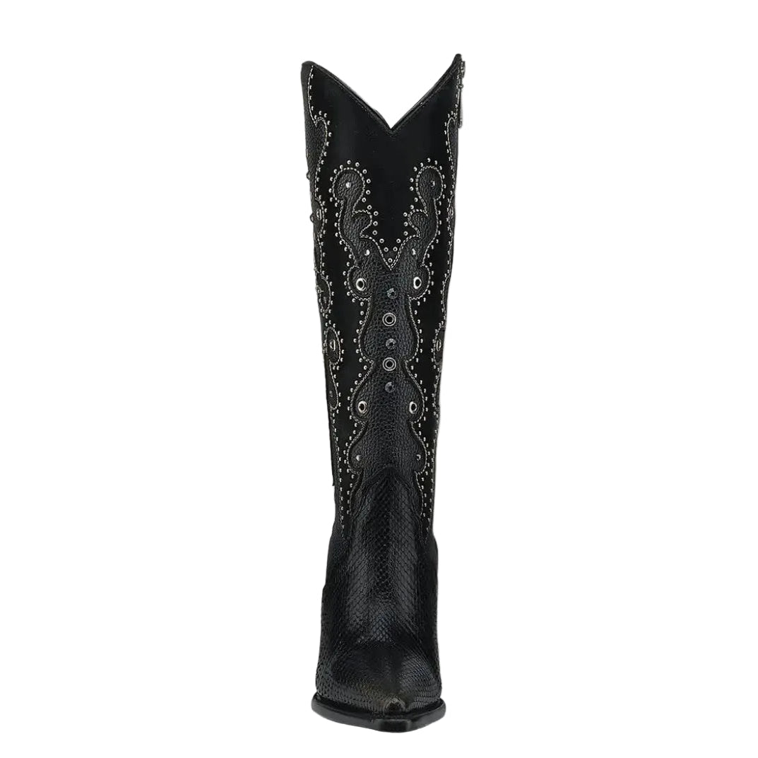 Botas Cuadra Dama Piel de Pitón Original con Cristal 4I14PH