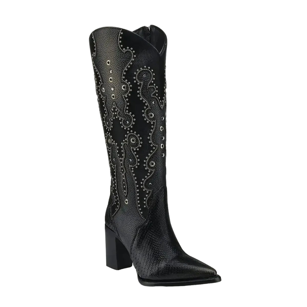 Botas Cuadra Dama Piel de Pitón Original con Cristal 4I14PH
