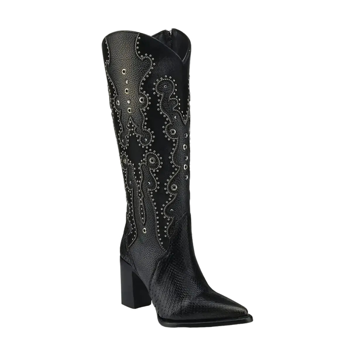 Botas Cuadra Dama Piel de Pitón Original con Cristal 4I14PH