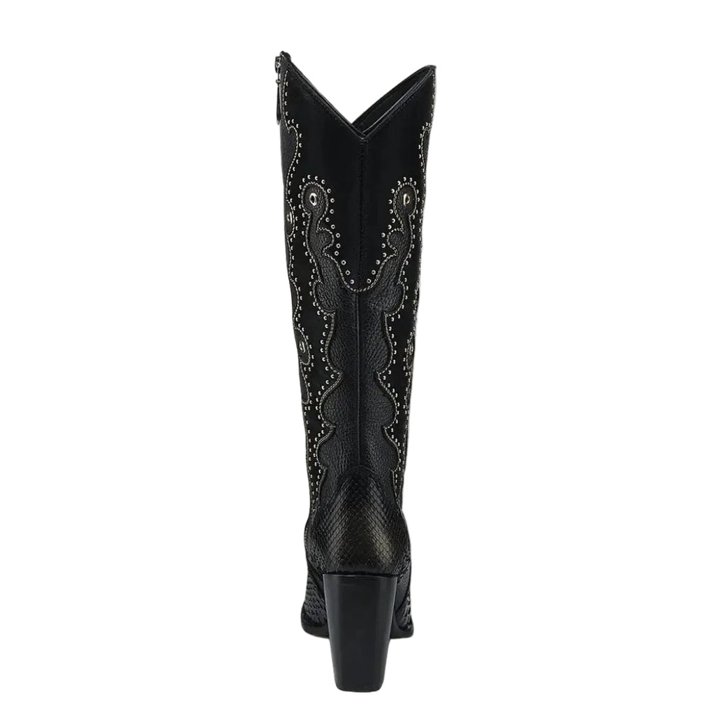 Botas Cuadra Dama Piel de Pitón Original con Cristal 4I14PH