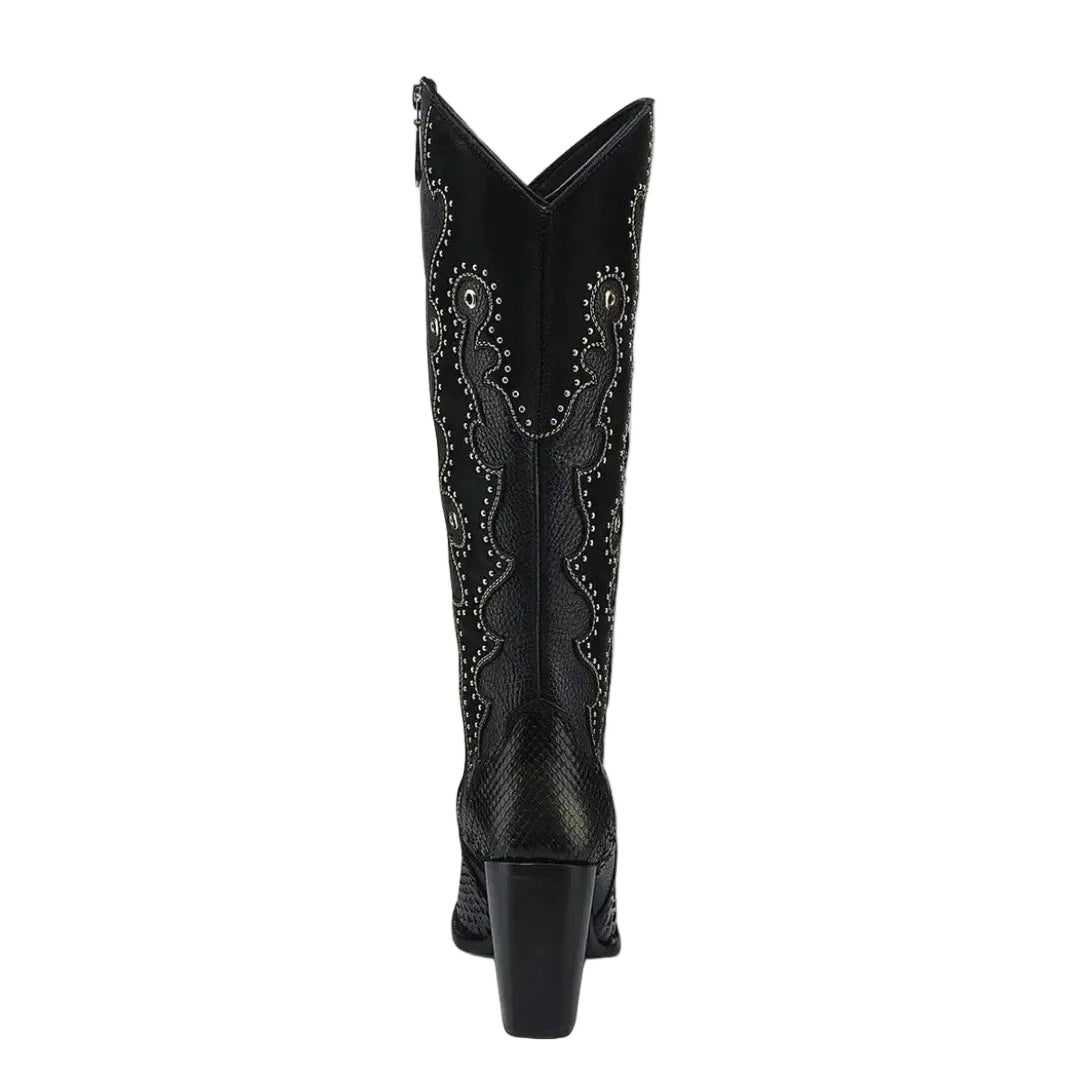 Botas Cuadra Dama Piel de Pitón Original con Cristal 4I14PH