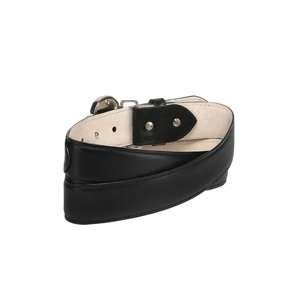 Cinturón Cuadra Dama Piel de Bovino Negro CDA47RS