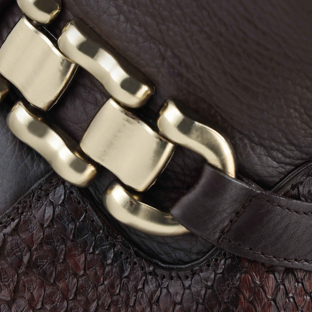 Bota Cuadra Mujer Piel Pitón Chocolate 23TPMBD Original