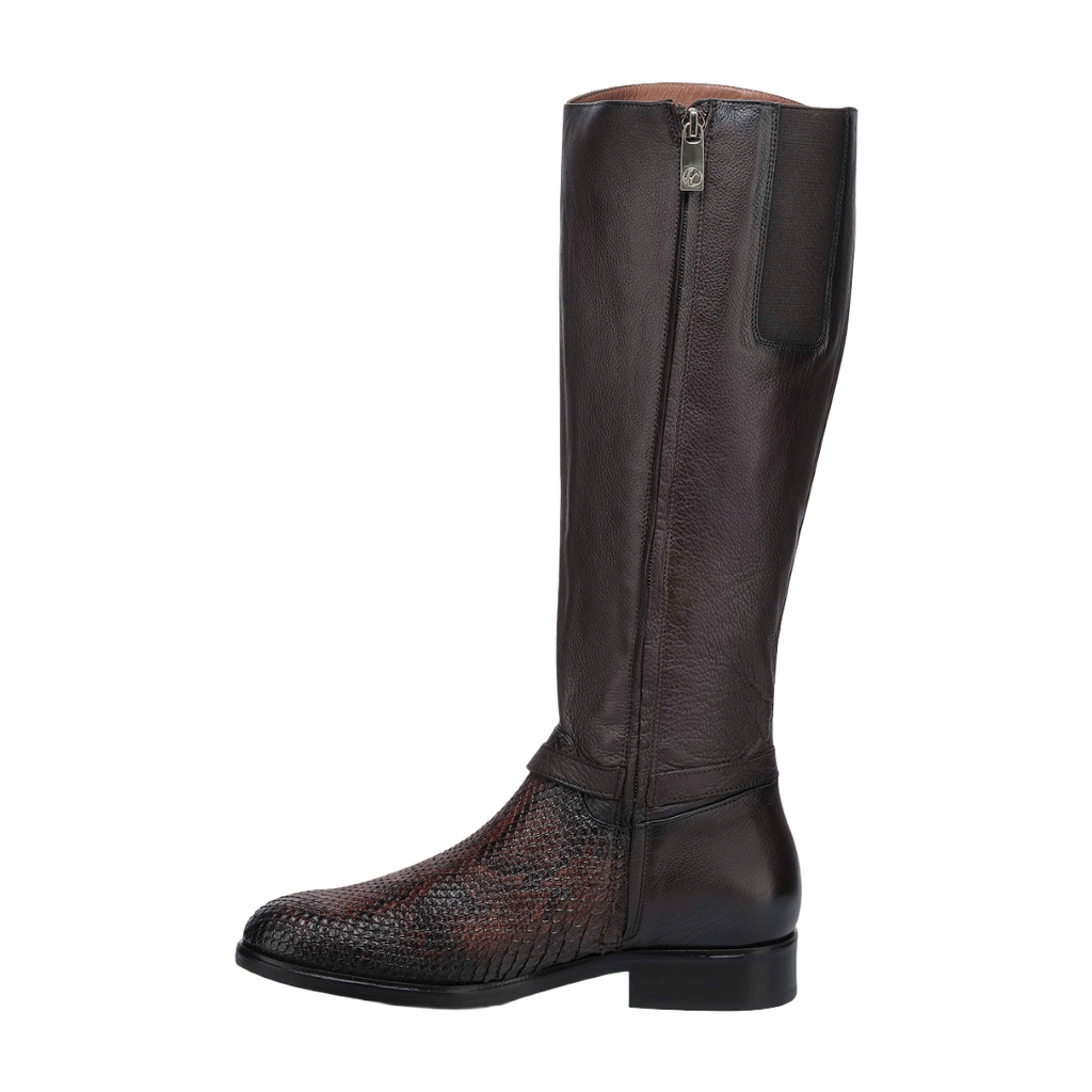 Bota Cuadra Mujer Piel Pitón Chocolate 23TPMBD Original