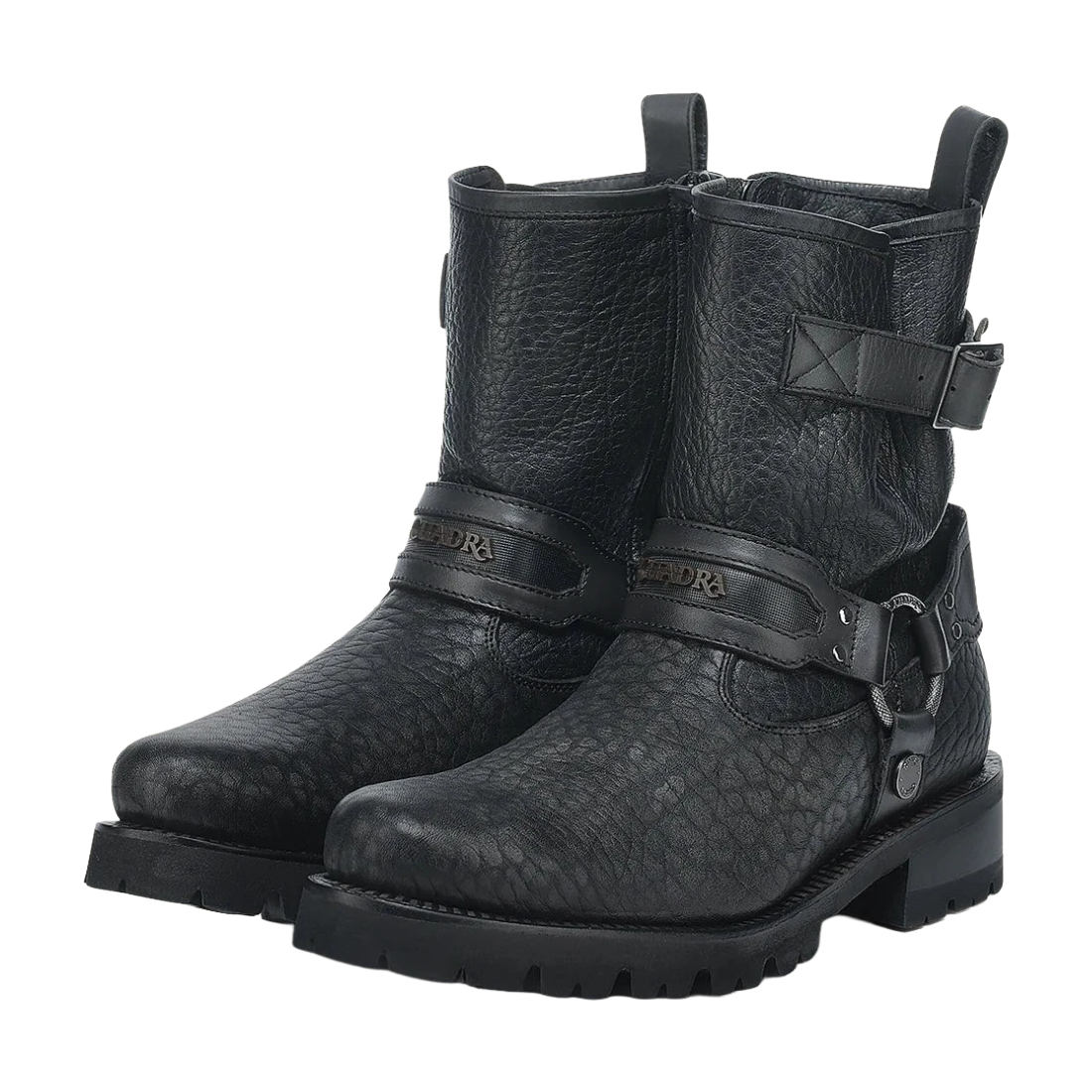Botín Cuadra Caballero Piel Cuello de Toro Biker - 4D27TC