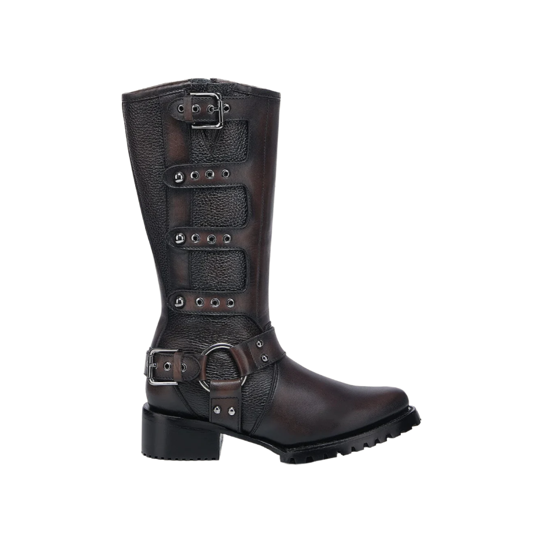 Bota Biker Cuadra para Dama Piel de Bovino 4X02RS Chocolate