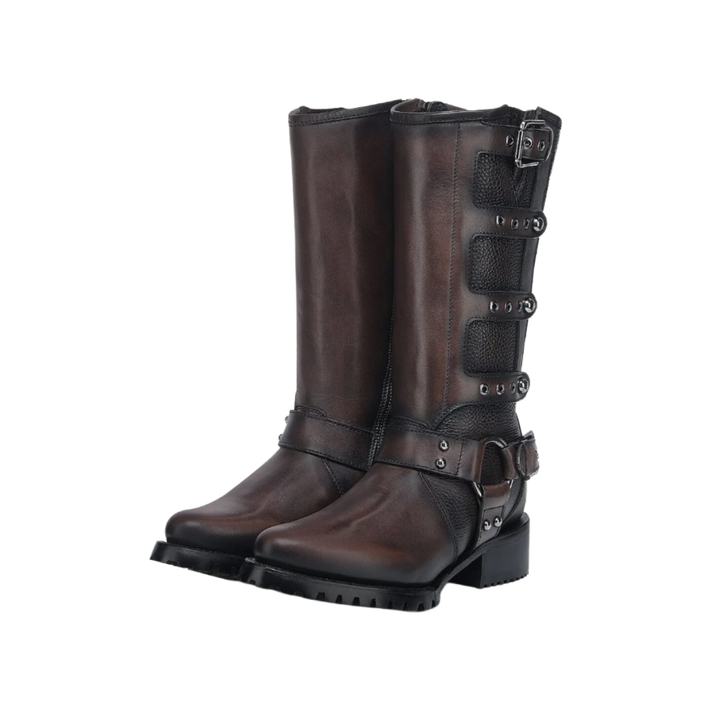 Bota Biker Cuadra para Dama Piel de Bovino 4X02RS Chocolate